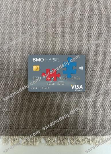 USA BMO Harris Bank visa card photolook front